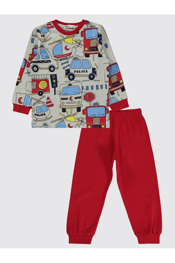 Ensemble pyjama garçon rouge 2-5 ans - Emballage