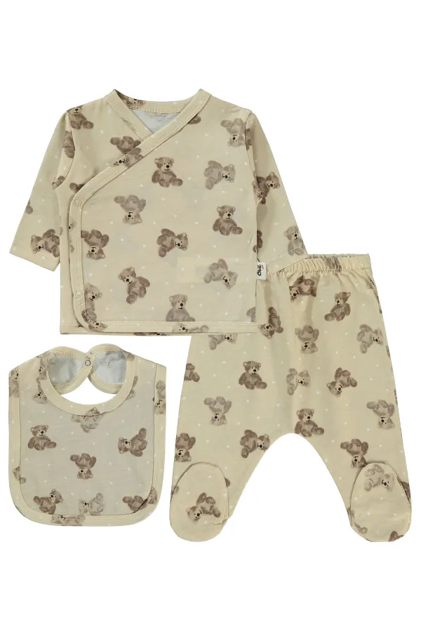 Baby Bodysuit Sets 0-24 Months Beige - Package