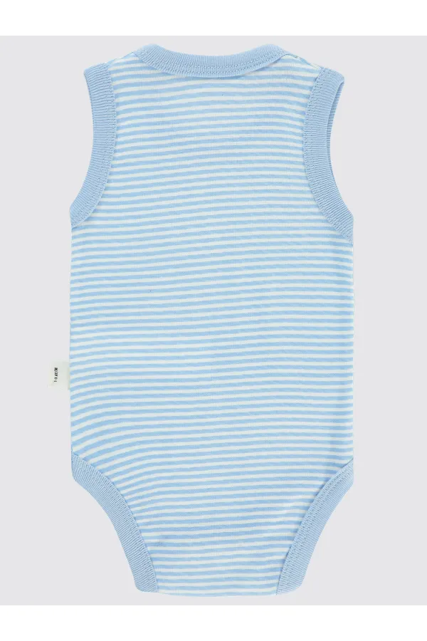 Body bébé à boutons-pression 0-24 mois bleu - Emballage