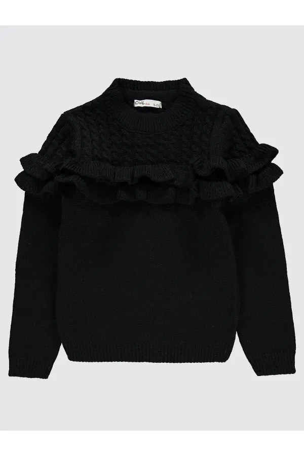 Pull noir pour fille de 6 à 9 ans - Lot