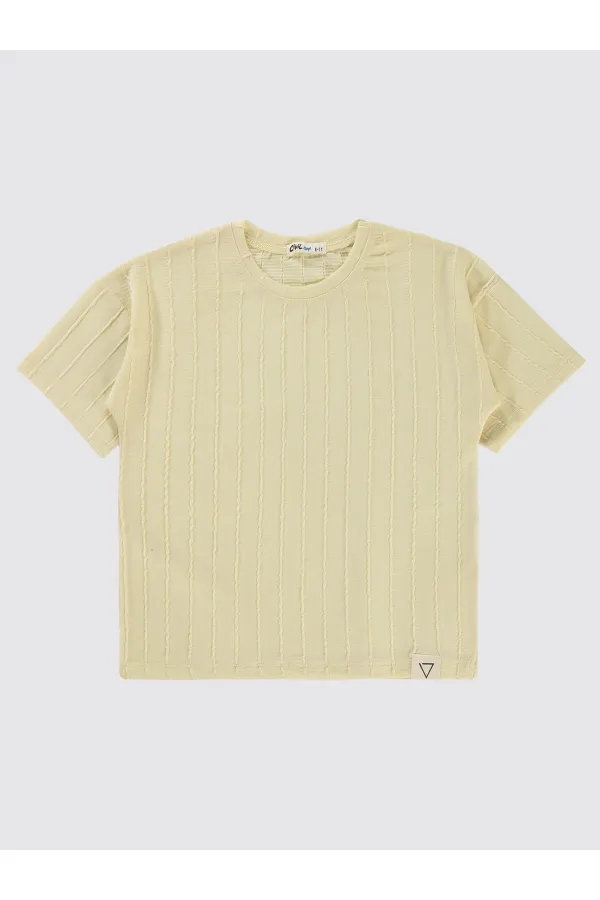 Boys T-Shirt 10-13 Years Old Stone Color - Pack