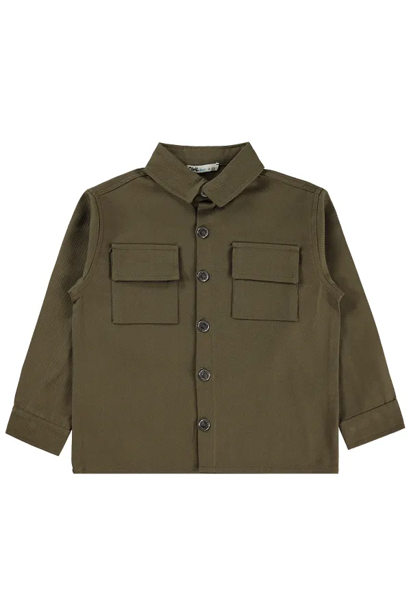 Boys' Shirt, Ages 6-9, Khaki - Pack