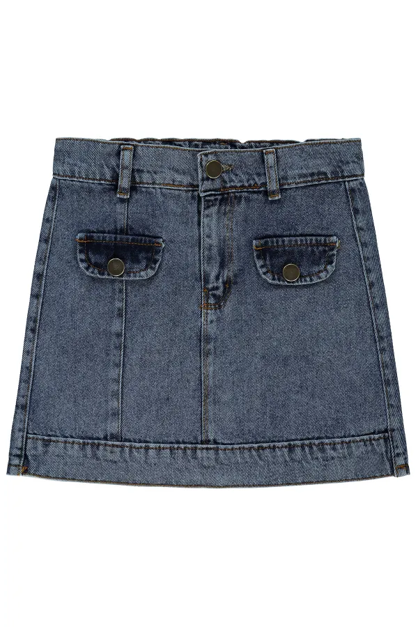 Kız Çocuk Etek 6-9 Yaş Mavi - Paket