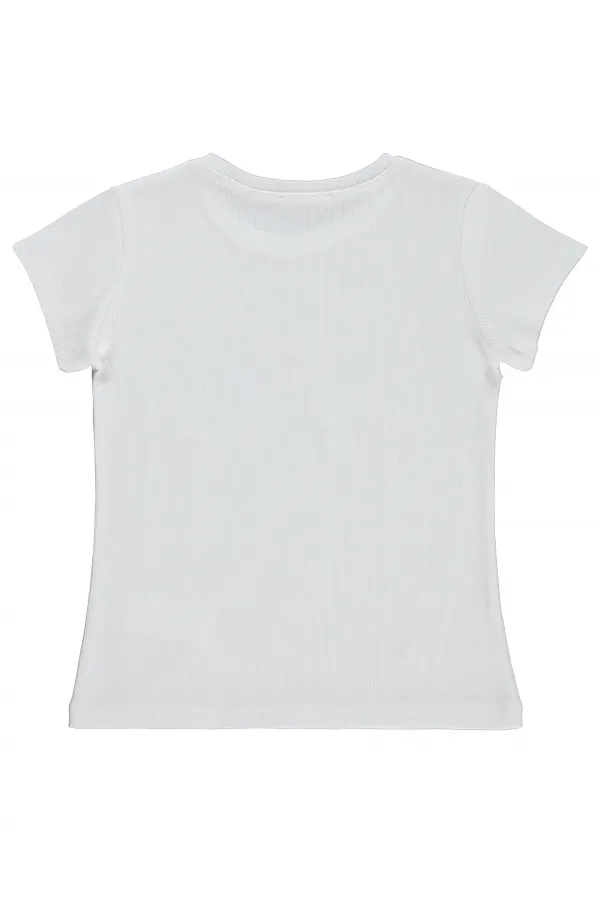 Kız Çocuk Tişört 6-9 Yaş Kırık Beyaz - Paket