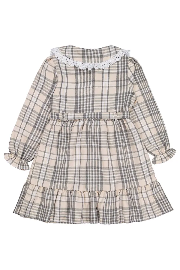 Kız Çocuk Jile ve Elbise 6-9 Yaş Bej - Paket