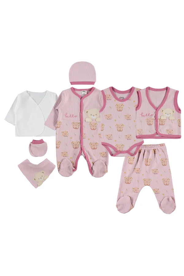Bebek Zıbın Setleri 0-24 Ay Soft Gülkurusu - Paket Bebek Zıbın Setleri 0-24 Ay Soft Gülkurusu - Paket
