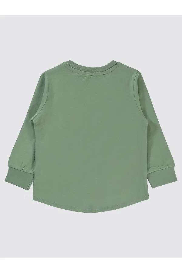 Sweat-shirt garçon 2-5 ans kaki doux - Emballage