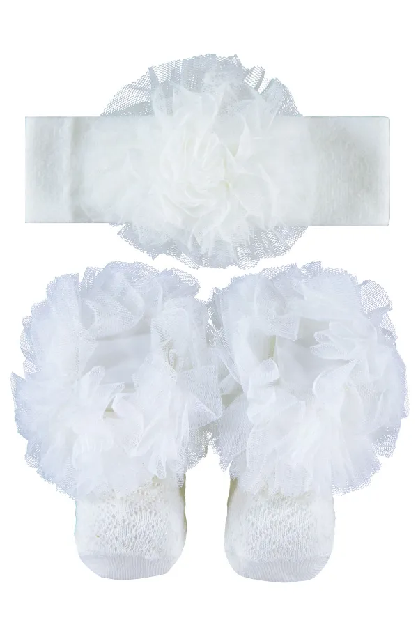 Bebek Çorap Setleri 0-24 Ay Beyaz - Paket