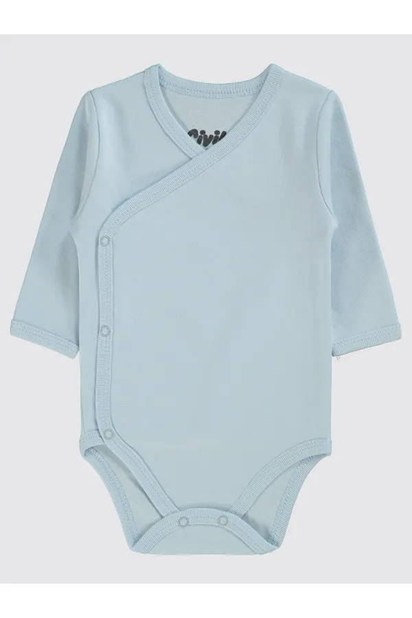 Body bébé à boutons-pression bleu 0-24 mois - Emballage