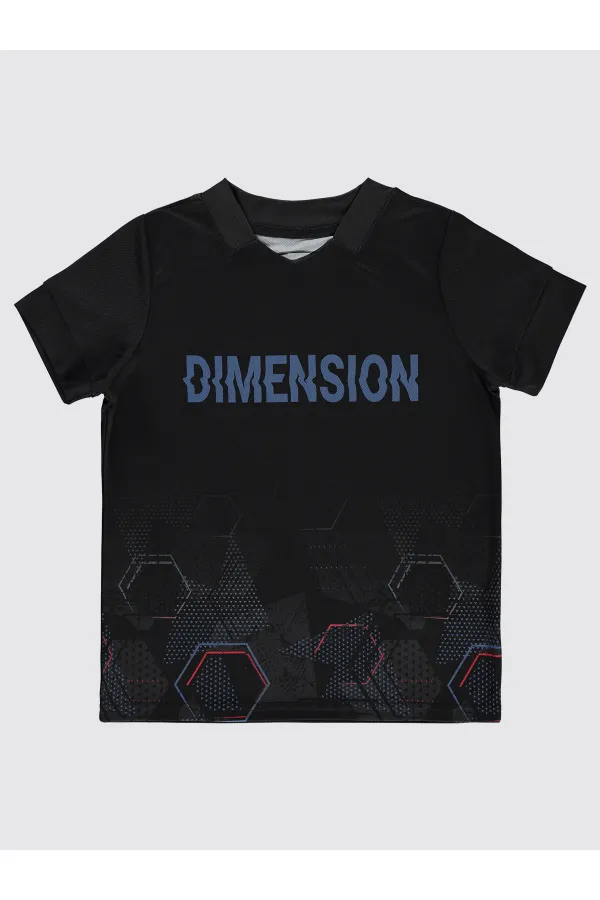 Lot de T-shirts noirs pour garçons de 6 à 9 ans