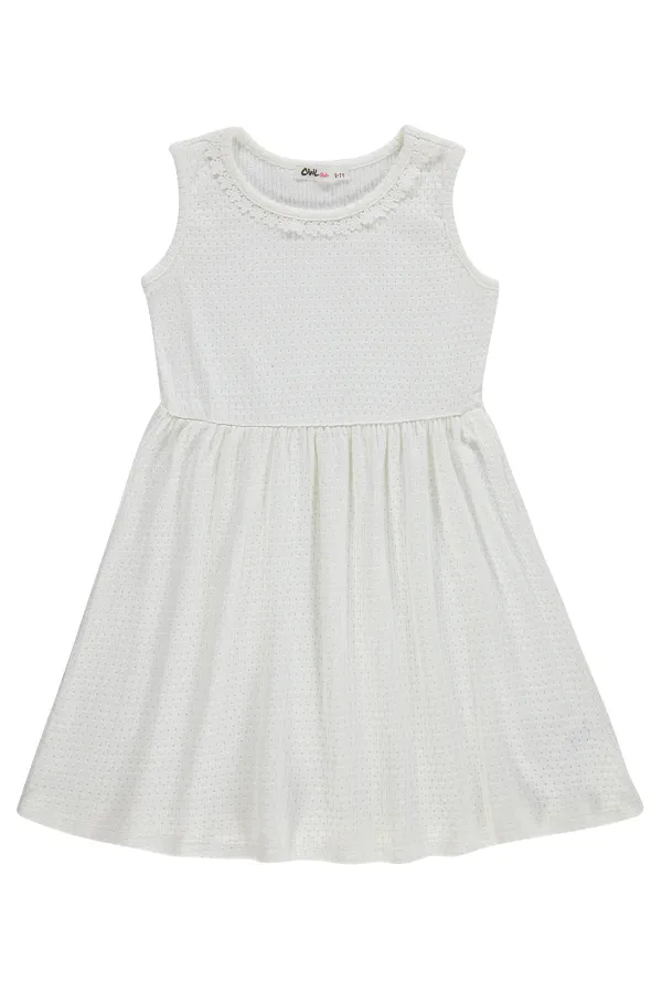 Girls' Jumpsuit and Dress, Ages 6-9, Off-White - Package