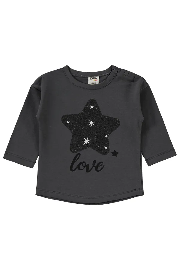 Bebek Sweatshirt 0-24 Ay Antrasit - Paket