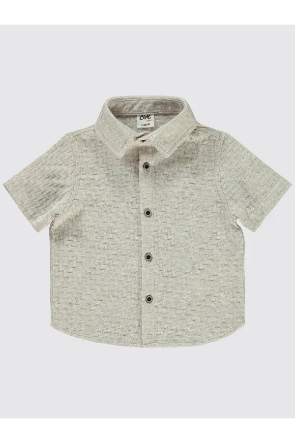 Bebek Gömlek 0-24 Ay Sütlükahve - Paket