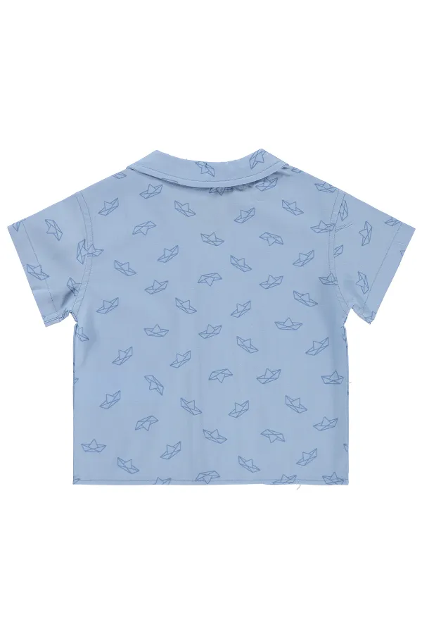 Bebek Gömlek 0-24 Ay Mavi - Paket