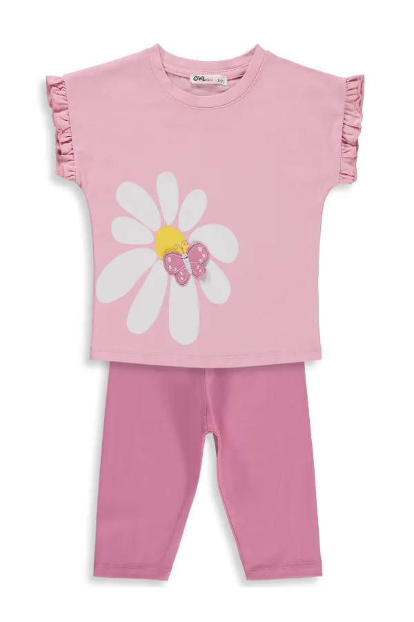 Ensemble d'équipe pour filles de 2 à 5 ans, rose - Emballage