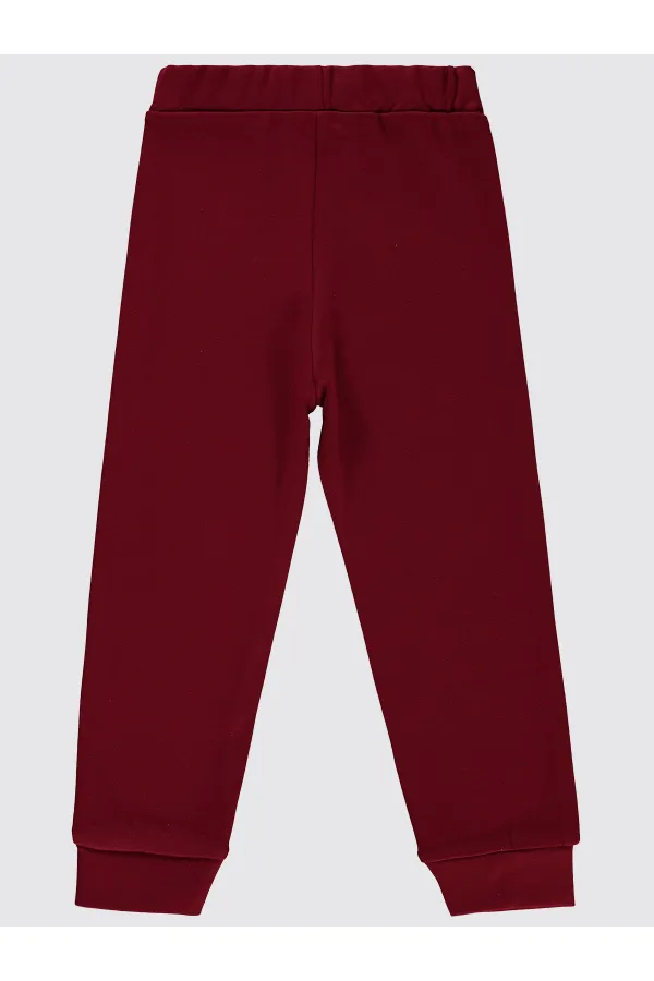 Boys Tracksuit Bottoms 2-5 Years Old Burgundy - Pack