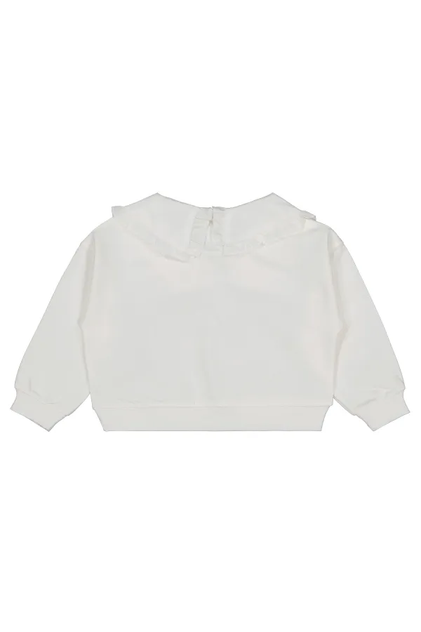 Kız Çocuk Sweatshirt 2-5 Yaş Ekru - Paket