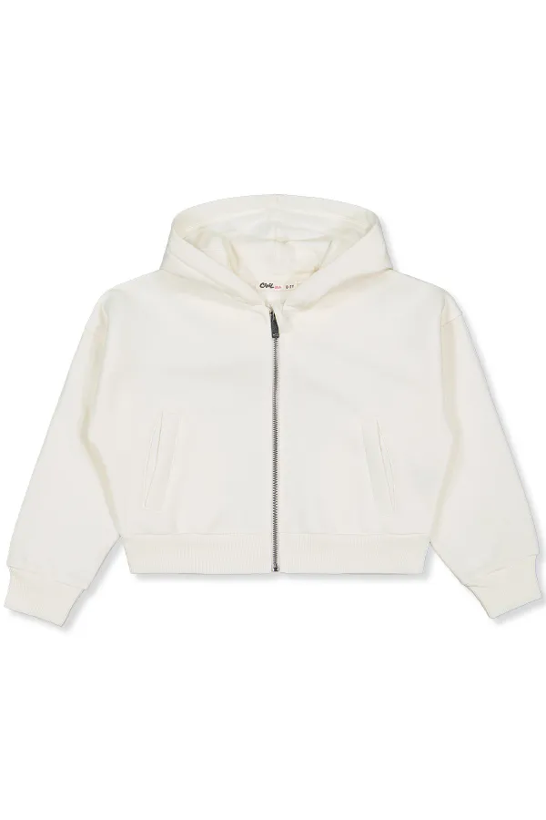 Gilet fille écru 6-9 ans - Emballage