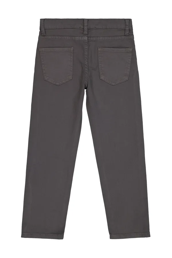 Pantalon garçon 6-9 ans, couleur fumée - Emballage