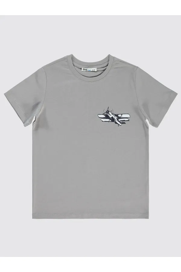 Lot de T-shirts gris pour garçons de 6 à 9 ans