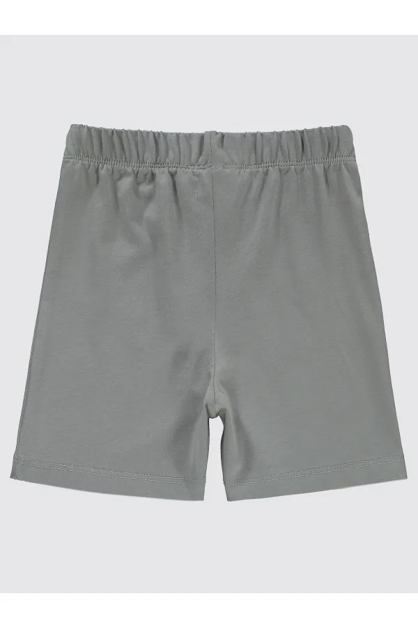 Erkek Çocuk Şort 2-5 Yaş Açık Gri - Paket