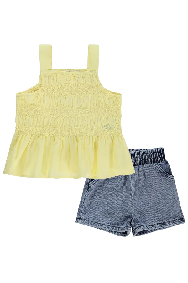 Ensemble d'équipe pour filles de 2 à 5 ans, jaune - Emballage