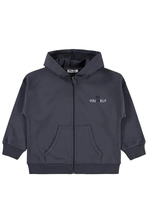 Kız Çocuk Hırka 6-9 Yaş Antrasit - Paket