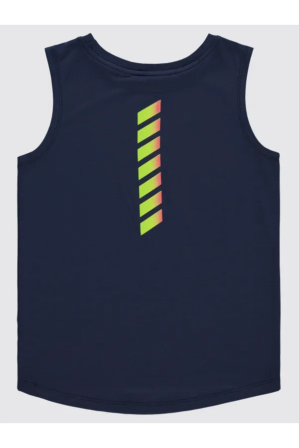 T-shirt garçon 10-13 ans bleu marine - Emballage