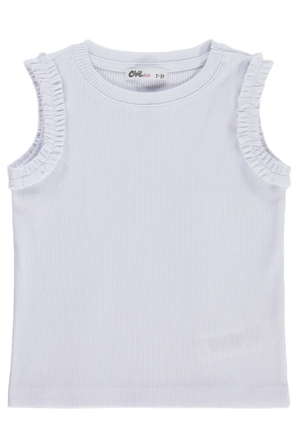 Lot de t-shirts blancs pour filles, 2-5 ans
