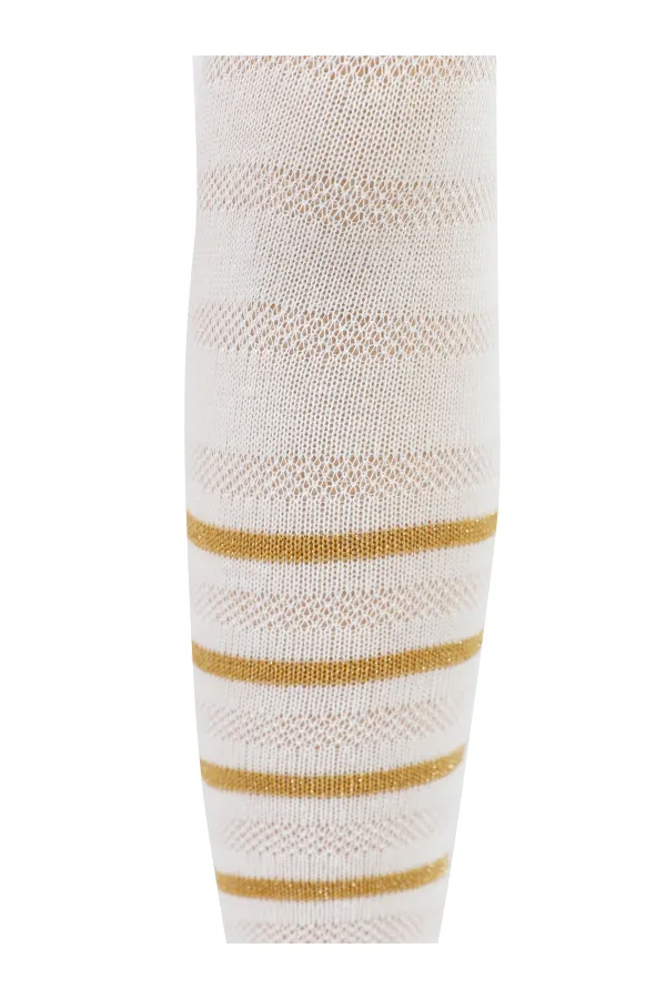 Kız Çocuk Külotlu Çorap 2-9 Yaş Ekru - Paket