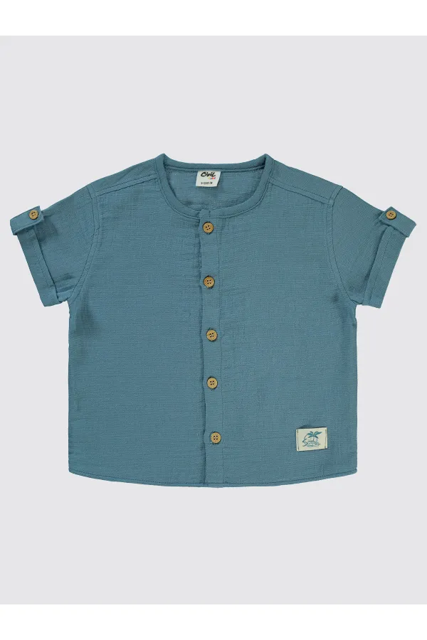 Bebek Gömlek 0-24 Ay İndigo - Paket