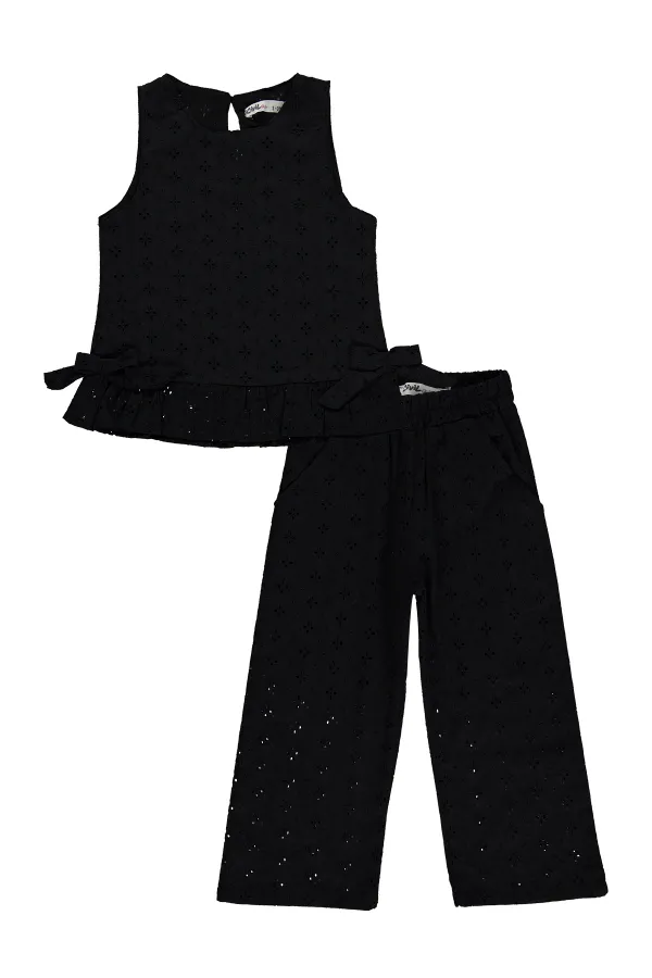 Ensemble d'équipe pour filles de 2 à 5 ans, noir - Emballage