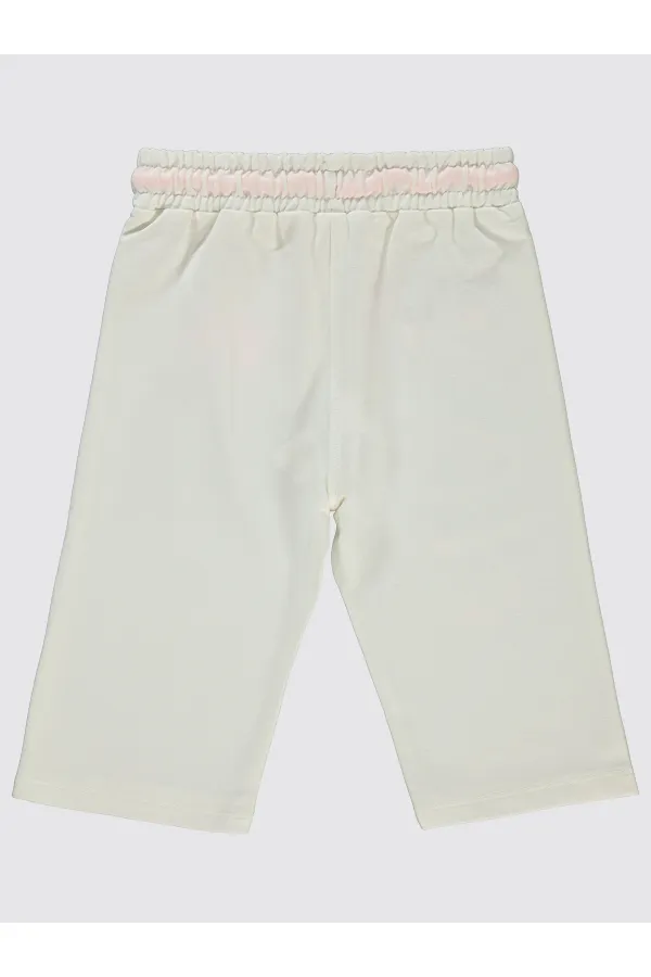 Kız Çocuk Kapri 6-9 Yaş Ekru - Paket