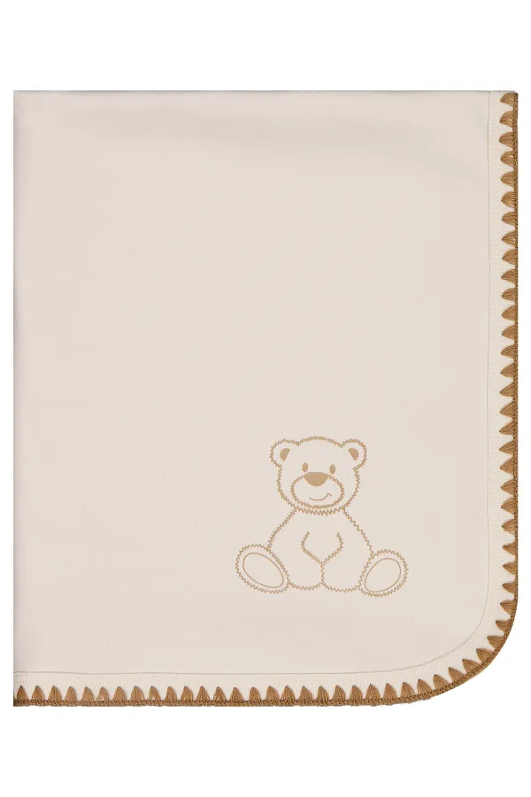 Ensemble couverture et lange pour bébé 0-24 mois, ivoire - Emballage