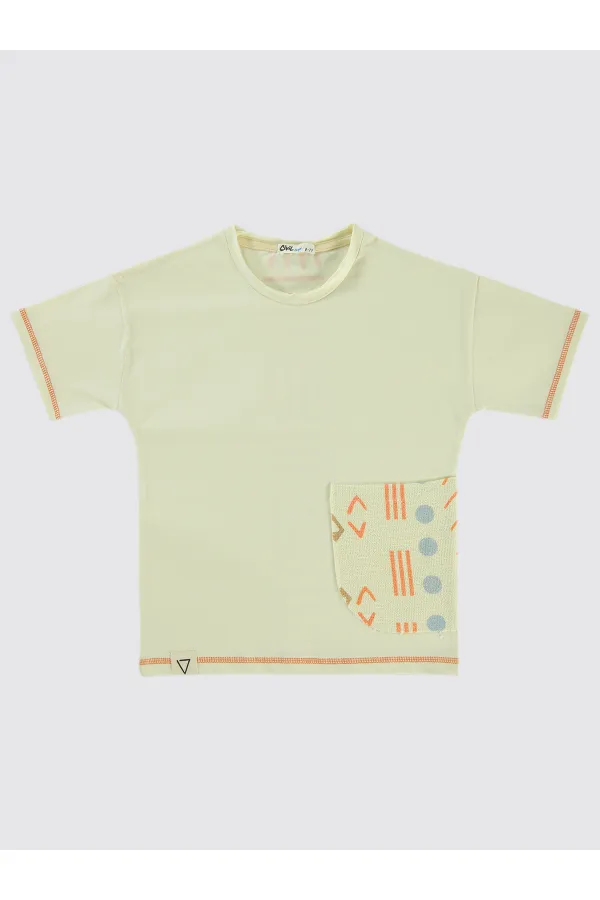 Erkek Çocuk Tişört 6-9 Yaş Ekru - Paket