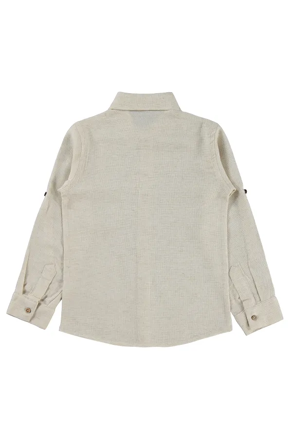 Chemise garçon, 10-13 ans, beige - Lot