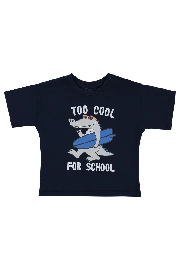 Bebek Tişört Km 0-24 Ay Lacivert - Paket