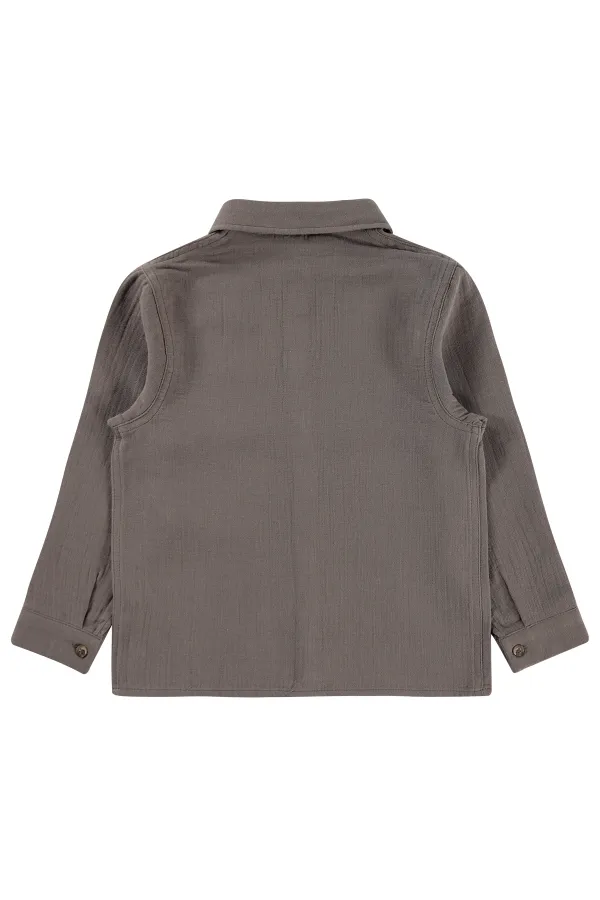 T-shirt garçon, 10-13 ans, marron foncé - Lot