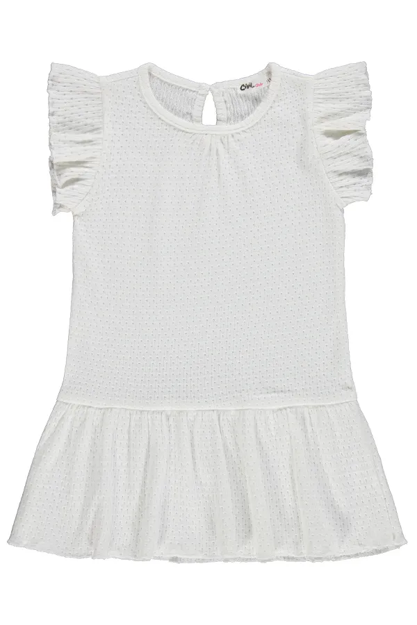 Girls' Jumpsuit and Dress Set, Ages 2-5, Off-White - Package