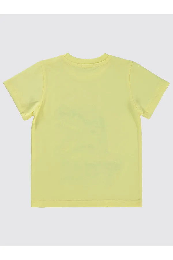 Erkek Çocuk Tişört 2-5 Yaş Açık Sarı - Paket