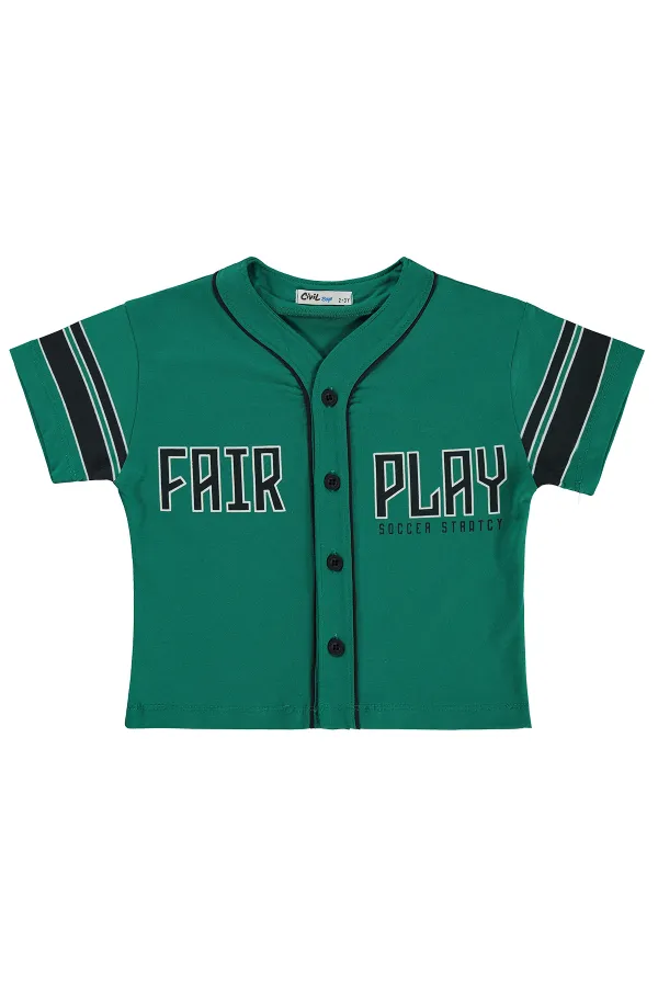 T-shirt garçon, 2-5 ans, vert - Lot