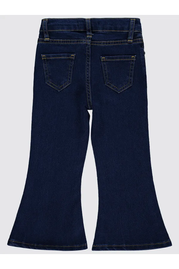 Kız Çocuk Pantolon 2-5 Yaş Koyu Mavi - Paket