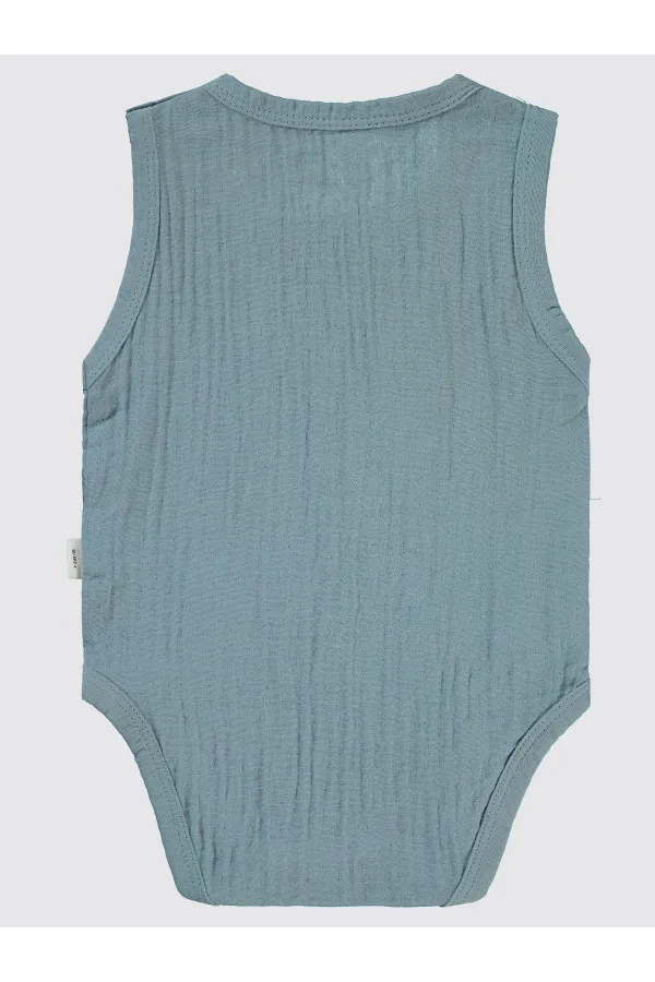 Body bébé à boutons-pression bleu 0-24 mois - Emballage