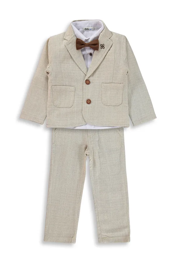 Ensemble d'équipe garçon 2-5 ans beige - Emballage
