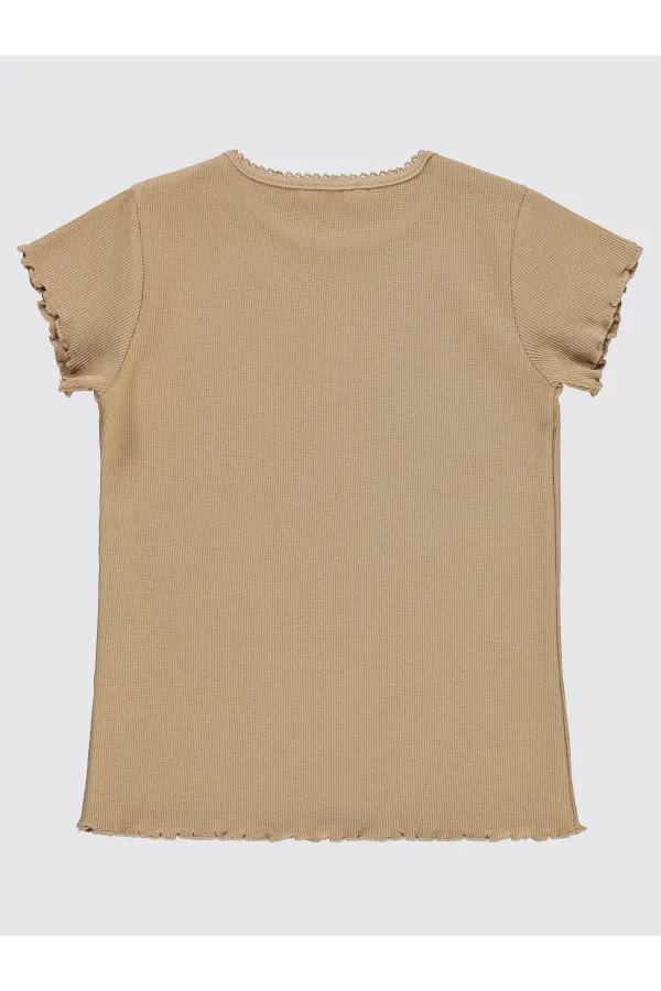 Kız Çocuk Tişört 6-9 Yaş Yulaf Sütü - Paket