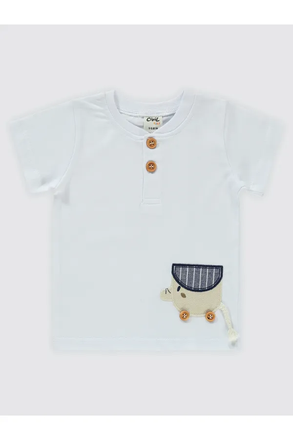 Bebek Takım 0-24 Ay Ekru-Lacivert - Paket