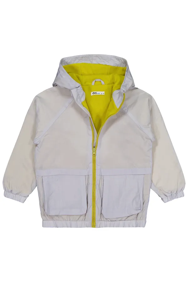 Erkek Çocuk Yağmurluk 6-9 Yaş Açık Gri - Paket