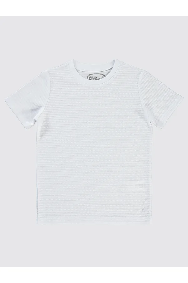 Erkek Çocuk Tişört 10-13 Yaş Beyaz - Paket