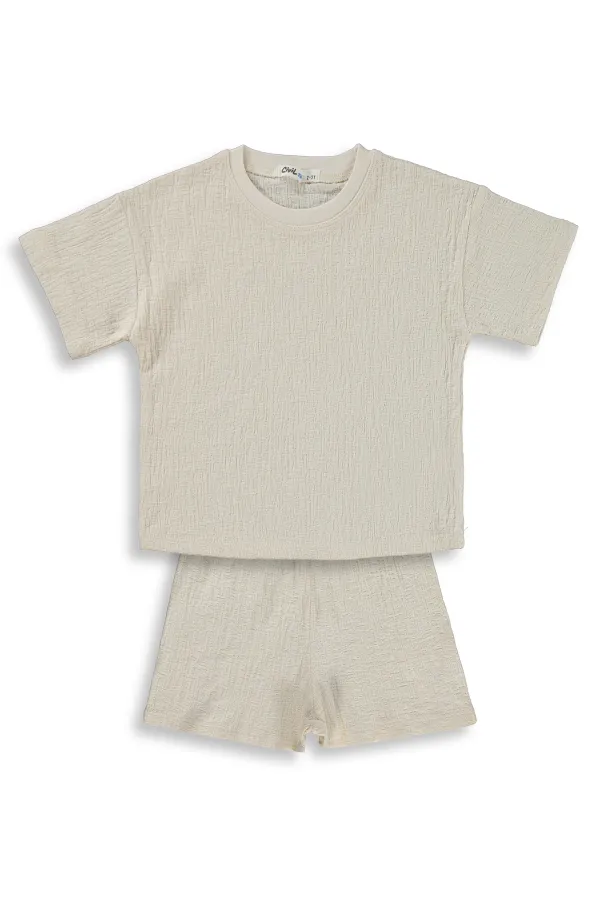 Erkek Çocuk Takım 2-5 Yaş Taş Rengi - Paket