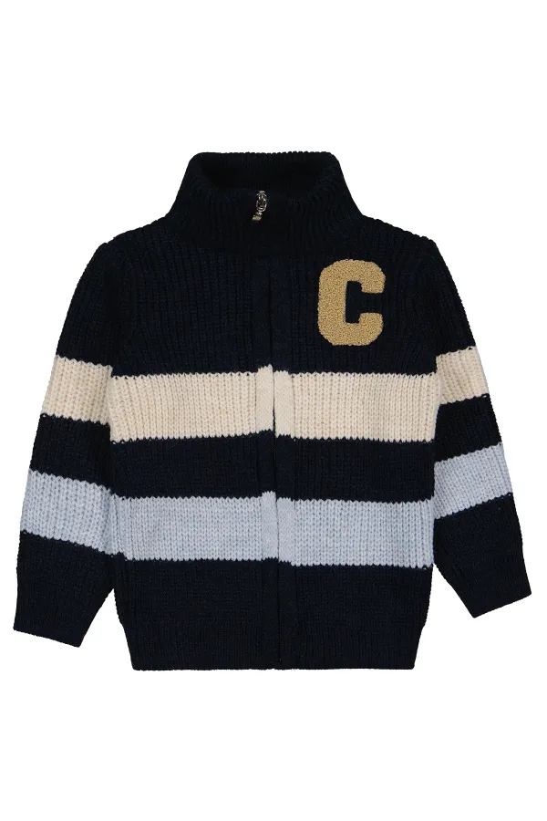 Gilet garçon bleu marine 2-5 ans - Emballage